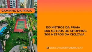 Flat lindo a 120 metros da praia de Riviera de São Lourenço até 4 pessoas
