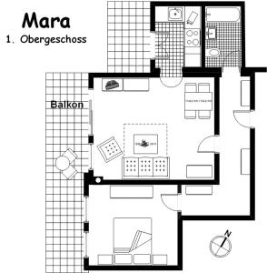 Haus Sonnenwinkel 2-Raum-Wohnung Mara