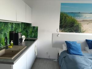 Apartament LAVENDER 17 - aneks kuchenny i balkon wśród hortensji