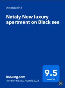 Nataly New luxury apartment on Black sea