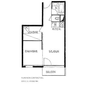 Résidence Villaret - Studio rénové sur les pistes aux Menuires pour 4 personnes MAE-4234
