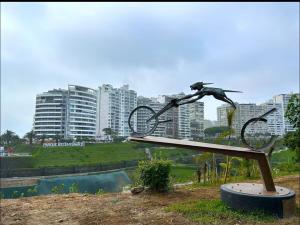 Ocean view apartment with balcony, pool and gym