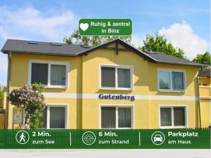 Appartementhaus Gutenberg in Binz - ruhig & zentral - Parkplatz am Haus - See & Strand fußläufig
