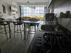 Apartamento Agualina Orange con vista a la piscina