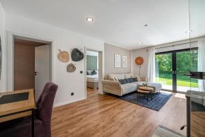 Design-Apartment mit Garten