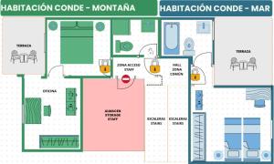 Habitación Conde Montaña - Terraza y Baño Privado en Casa Particular