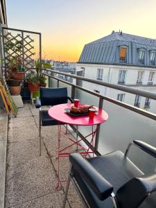 Beau studio avec vue sur la Tour Eiffel