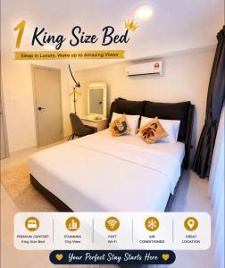 1KLCC View Big TV&sofa KAROKE 3 Bed Room 4 Bed kids play area 9 pax