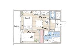 ポルアキ Por aquí Residece Tsuruhashi Great for sightseeing in Osaka Long Stay and Workation