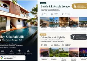 Hey-Sola Bali ,3BR Luxury Private Villa Near Canggu
