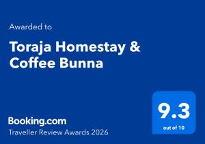 Toraja Homestay & Coffee Bunna