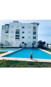 sea view apt- marina asilah with Pool