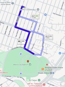 Just 950 meters from Estadio Azteca Estadio Banorte