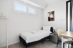 Single Bed at Central Cabramatta Foodies Paradise - Shared Bathroom and Amenities