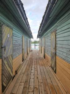 White boat house Aluksne