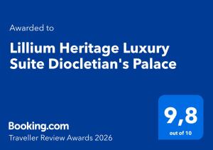 Lillium Heritage Luxury Suite Diocletians Palace