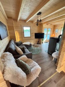 Modernes Blockhaus mit Sauna Flair