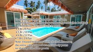 Palm Canopy Pool Villa700m to Lamai Beach