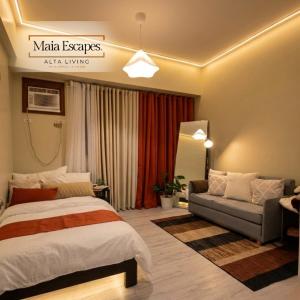 Staycation Maia Escapes Studio Apartment with Balcony and Pool view at Amaia Steps Altaraza Bulacan 5 mins from SM Tungko