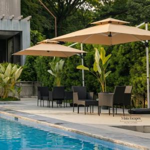 Staycation Maia Escapes Studio Apartment with Balcony and Pool view at Amaia Steps Altaraza Bulacan 5 mins from SM Tungko