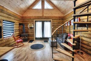 Log cabin with SPA, pool, and small beach
