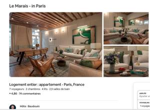 Paris Historic Center Marais up to 7 people & AC