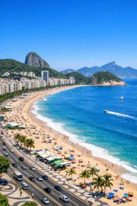Copacabana amplo 3 dorm Moderno Estacionamento 8 min Praia WI FI Ar Condicionado Estação de Trabalho Home Office