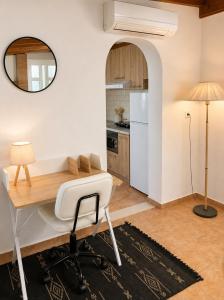 The simple two-bedroom house at Klima Beach