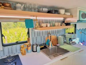 Luxury caravan at Bohemian lodge