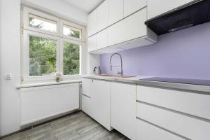 Lilac Studio with Bathtub in Wrocław Close to the Park by Noclegi Renters