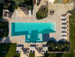 Magical trullo with panoramic view of ancient town