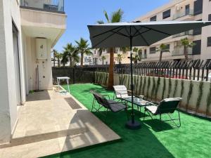 Elegant 2BR Apartment in Agadir Bay with Pool WiFi and Terrace 5 Min Walk to Beach