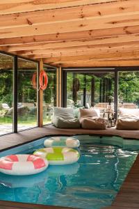 Polana Słowikowa 5 star -domek w górach z całorocznym, podgrzewanym, zadaszonym basenem i z jacuzzi, sauna, basen, plaża, 30 arowy ogród z lasem