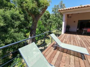 Superbe villa avec piscine pour 6 pers proche des piscines naturelles du Cavu à Sainte lucie de Porto-Veccchio