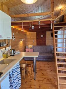 Siedlisko nr 4E i 4F nad jeziorem Skarlińskim, jezioro, mazury, domki letniskowe, bania