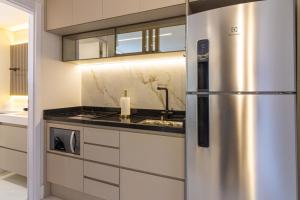 1903- Studio Versace completo, com ar condicionado em condominio de Luxo - Vista urbana, rooftop e piscina na Zona Sul de SP