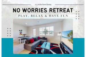 No Worries Retreat | Disney-themed townhouse in Davenport with resort amenities