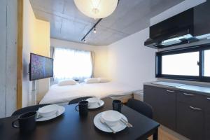 One room in a newly built condominium