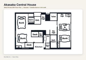 50m 2DK Private Condo!Center of Tokyo!5min Akasaka sta!!