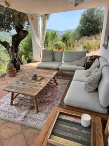 La Casita by Finca Maran met veranda, airco en gedeeld zwembad op kleinschalige Olijf Finca Adults Only
