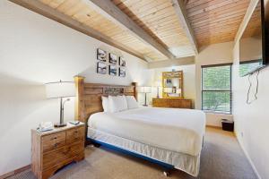 Immerse yourself in Tahoes best from this lakefront community with beach access