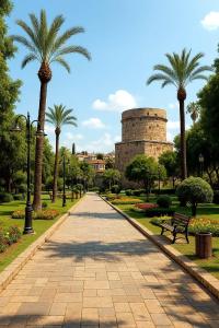 Hadrian Modern Amber Apartment in Prime Old Town Location