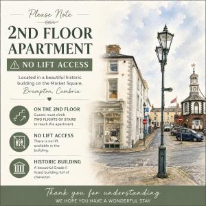 Penthouse Retreat - 2 bed flat, sleeps 4 - Brampton Town Centre, Hadrians Wall