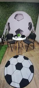 Walk 2 stadium from a football themed studio with kitchenette