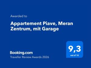 Appartment Piave - ideal für Paare, Meran Zentrum mit Garage, Balkon und Aufzug