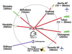 1 min from Ningyocho Sta New Hotel Nihonbashi Asakusa