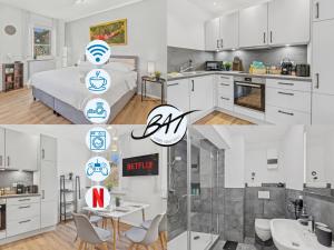 BAT Home Solutions Saarburg Altstadt - alles was ein Hotel nicht bietet - 3 Apartments 45 bis 75 qm für bis zu 12 Personen - direkt unter der Burg - 2 Min zur Altstadt - Weinbergblick, Heimkino und E-Ladesäulen