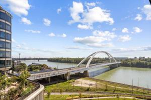 AC Eurovea Tower Apartment with Balcony & Danube View