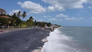 Beach property in tropical garden