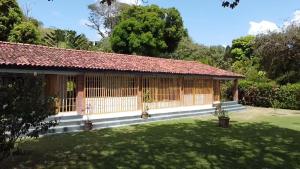 Beach property in tropical garden